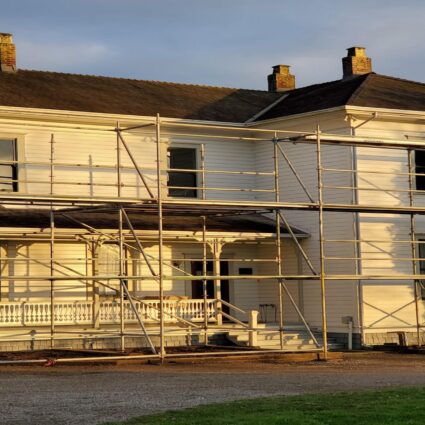 The image showing the house construction